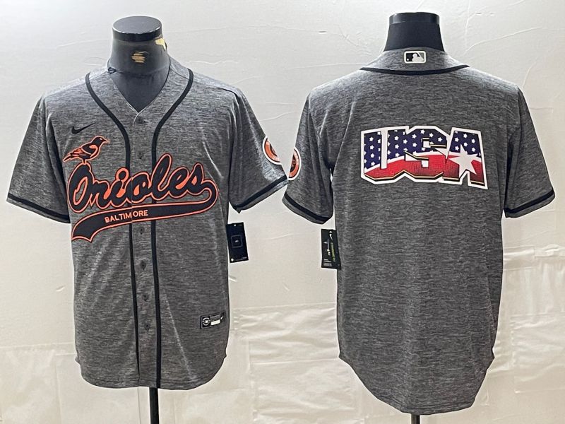 Men Baltimore Orioles Blank Grey Jointly 2024 Nike MLB Jersey style 3
